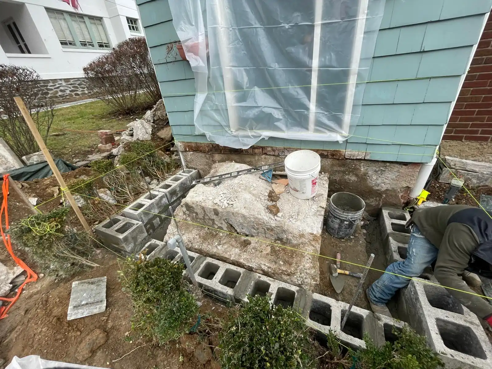 Masonry stone work project in New York